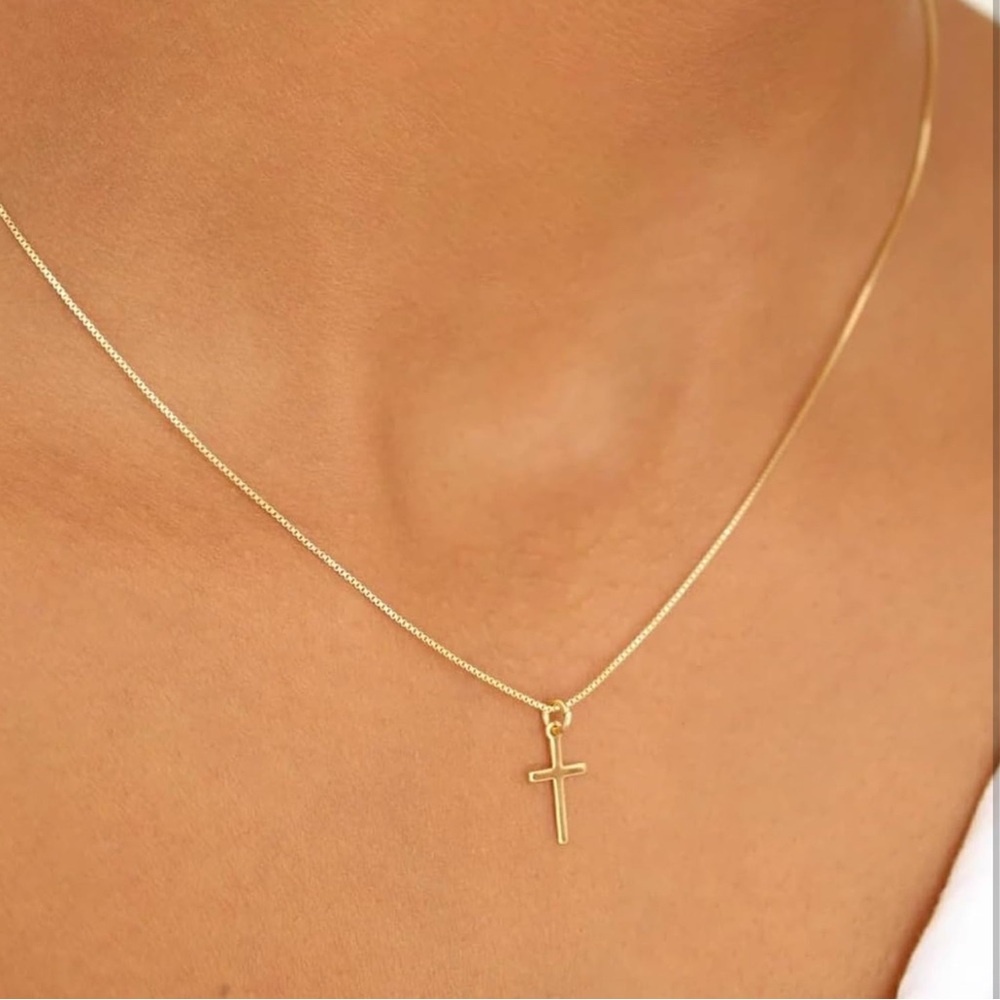 Gold Women Cross Necklace